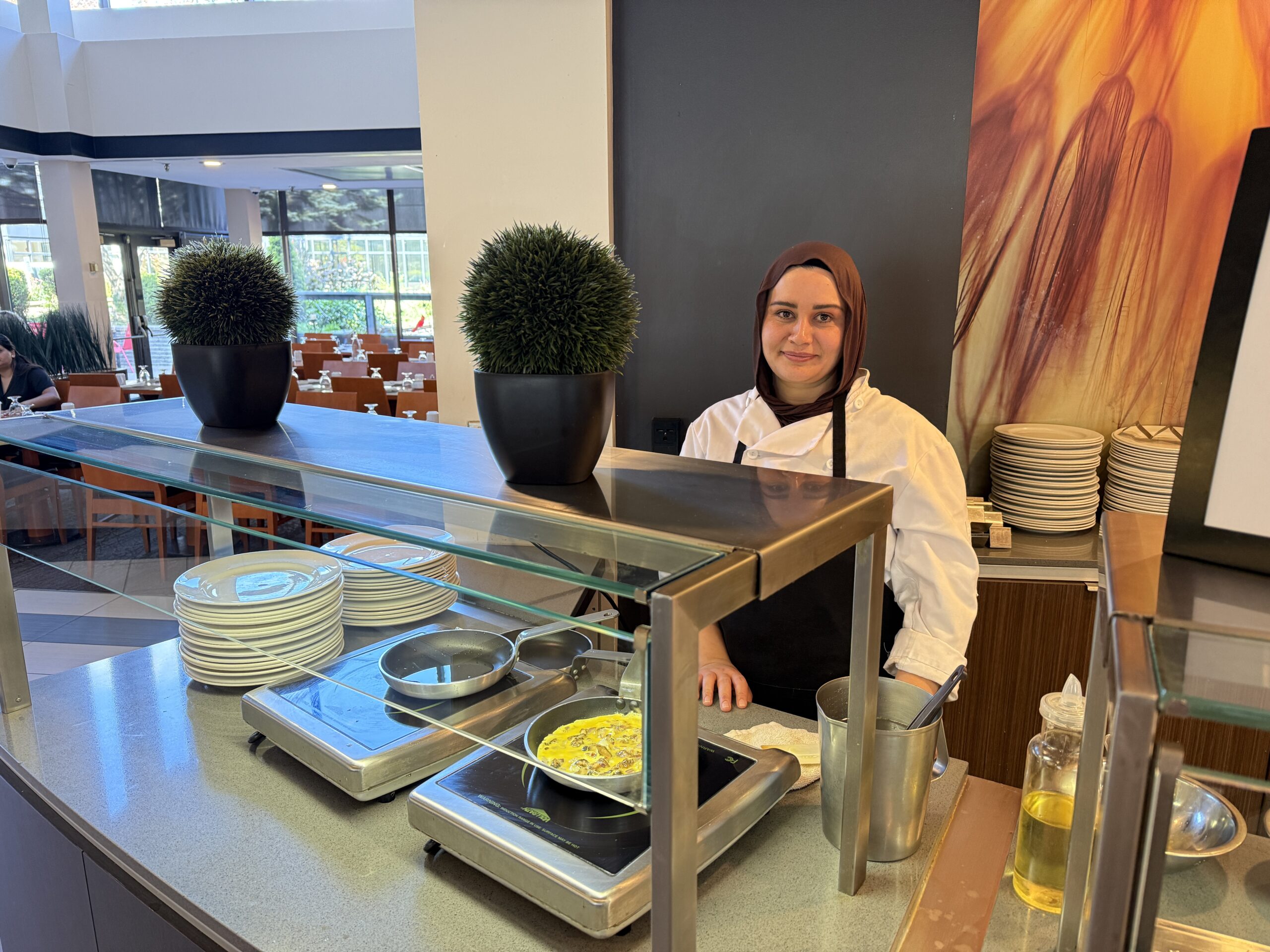 Egg and omelet station at Sunday Brunch Club